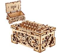 Wood Trick Enigma - Caja de rompecabezas de madera 3D con bloqueo de pecho para adultos, proyectos de ingeniería, kits de modelos mecánicos para adultos, modelos de madera