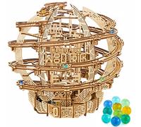 Wood Trick Rompecabezas de madera motorizado eléctrico de mármol - Rompecabezas de madera 3D para adultos para construir - 17 x 16 - Kits de modelo de madera de laberinto de mármol para adultos y