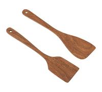 Wood Turners, Wooden Utensils, Heat Resistant Easy Clean Scratch Safe Sturdy Build Long Handle Durable Wood Comfortable Grip, Hard Utensils for Home, Cafe, Restaurant, Kitchen
