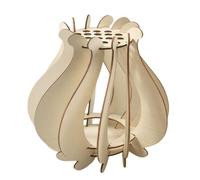 Wood Vase Home, Puzzle Vase Decor, Building Table Display Stand with Floral Bouquet Holder Design, Living Room Kitchen Entryway Workplace Use Set, Styling Accessory, Wooden for Home Office Modern