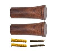 Wood Wall Hooks - 2 Piece Rustic Wooden Entryway Hook Rack for Bag, Hat, Scarf, Clothes and Towels, Decorative Mounted Holder for Kitchen, Bathroom, Bedroom, Living Room Storage Organization