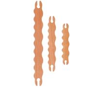 Wood Wavy Sticks, 3 Pieces Shuttles Weaving Stick, Wooden Handmade Craft Rods, Knitting Tools For Crafts And Knitting Projects, 15x3x0.5cm, 19.5x3x0.5cm, 29.5x3.5x0.5cm