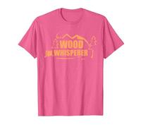 Wood Whisperer Carpenter Woodwork Slogan T Shirt Camiseta, Hombre, Rosa Jaspeado, S