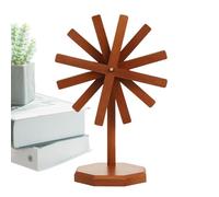 Wood Windmill Coaster, Heat Resistant Wood Trivet, Pot Holders for Hot Dishes, Insulation Table Mat, Hot Soup Handling Trivet, Wooden Trivet Pads, Kitchen Counter Trivet, Wooden Pot Holder