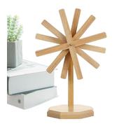 Wood Windmill Coaster, Heat Resistant Wood Trivet, Pot Holders for Hot Dishes, Insulation Table Mat, Hot Soup Handling Trivet, Wooden Trivet Pads, Kitchen Counter Trivet, Wooden Pot Holder