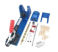 Wood Working Tool Pocket Hole Jig with Toggle Clamp and 9.5mm Drill Bit PH1 Screwdriver for Carpenter Hardware