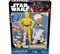 Wood Worx Star Wars C-3PO & R2D2 Twin Pack, Juego de construcción de Manualidades DIY a Partir de 5 años, Juego de construcción de Madera sostenible con Certificado FSC para niños