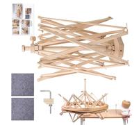 Wood Yarn Swifts - Enrollador de paraguas de 41 cm, soporte ajustable para madejas, herramienta de madera con abrazadera resistente, equipo para los amantes del ganchillo de tejer, organizador de
