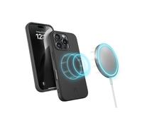 Woodcessories - BioCase, Funda Magnética para Móvil Compatible con iPhone 16 Pro Funda con Imán Negra - Sostenible a Partir de Plantas