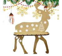Woodden Wall Shelf, Decorative Christmas Elk Wall Rack, Small Floating Shelves for Bathroom, Living Room, Kitchen & Bedroom, Festival-Themed Wall Shelves for Holiday Decor