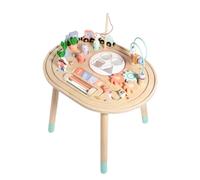 Wooden Activity Table - Sensory Standing Bead Maze and Gear Learning Toy