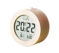 Wooden Alarm Clock, Small Battery Alarm Clock, Wooden Clock With Snooze, Nightlight Alarm Clock, Battery Powered Clock, Home Alarm Clock, Wooden Bedroom Clock, Compact Wooden Clock, Battery Operated