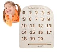 Wooden Alphabet Board - Learning Toy with Early Education, Promotes Handwriting Practice Coordination, Ideal for Boys Girls Age 3+ Preschool and Homeschool Use 8 Inch