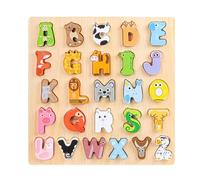 Wooden Alphabet Puzzle, 30x30x0.7cm Children Letter Puzzle Board | Interactive Alphabet Game, Skill-Building Play Tool For Classroom Preschool Home Travel Holiday Kindergarten Party