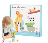 Wooden Animal Stacking Toys, Balance Building Blocks Toy, Educational Toddler Toys, Animal Image Learning Toy, Stacking Blocks Game, Bright Colors, Easy Storage For Kids