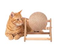 Wooden Anti-Tip Interactive Bunny Scratcher Ball Pet Toy