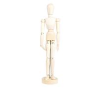 Wooden Artist Manikin - Jointed Human Figure, Poseable Art Model, Manikin With Base | Educational Drawing Sculpture Tool For Artistic Creation Display Sketching Painting Studio