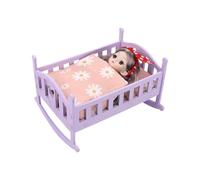 Wooden Baby dollCradle Set - Princess dollBed Furniture | Cute dollCrib For Girls, Kids, Daughters, Nursery, Playroom, Preschool, Kindergarten, Holiday, Birthday, Home Playtime Toy