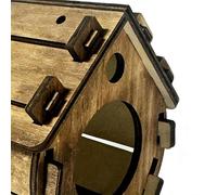 Wooden Backyard Bird House Hangable Outdoor Nest Shelter | Bluebird Sparrow Chickadee Garden Yard Patio Porch Tree Decorative Wthickened protectivelends into natural greenery, offeildlife Home