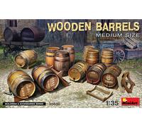 Wooden Barrels. Medium Tamaño Diorama 1 :3 5 Plástico Modelo Kit Miniart