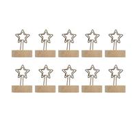 Wooden Base Place Card Holder Cute Decorative Note Clip for Wedding and Office