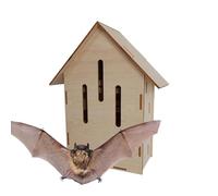 Wooden Bat House-Grooved Landing, Weather-Resistant Cedar Habitat, Natural Station, Eco-Friendly Outdoor Roost Box, Durable Backyard Garden Accessory | For Homeowners