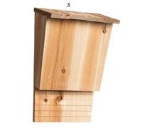 Wooden Bat House - Shelter para exteriores, Heavy Duty Natural Wood, Roofed Weatherproof Box, Screwed Untreated Construction | Summer Winter Habitat for Bats Garden Yard