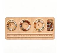 Wooden Bead - Board Bracelet Making Tray | Beading Measuring Layout Organizer Tool Jewelry Design Craft Board Marked Grid for Hobbyists,Beginners, Artists, Studio, Workshop or Home