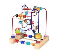 Wooden Bead Maze Puzzle, Animal Track Toy, Portable Educational Game, Wooden Material Build, Preschool, for Toddler, Boys, Girls, Early Learning, Sensory, Activity, Table Use