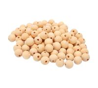 Wooden Beads DIY Craft Premium Quality 14mm Round Unfinished Wooden Beads Multipurpose for Jewelry Making Home Decor Wedding Decorations 100pcs