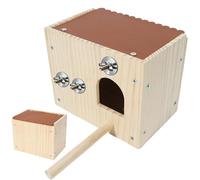 Wooden Bird Breeding Box Hangable Nesting House Sliding Cover Cage | Wooden Bird Breeding Box Features A Sliding Cover And Hangable Design For Nesting And Resting Areas For Small Birds Pet