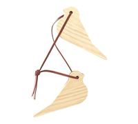 Wooden Bird Door Stopper 12cm Rustic Solid Wood Wedge With Magnet