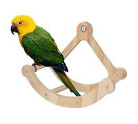 Wooden Bird Exercise Wheel - Bird Swing Stand Running Toy, Cage Activity Toy For Cockatiels | Interactive Parrot Exercise Wheel Parakeets, Budgies, Size (23.5x19.5x12cm)