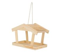 Wooden Bird Feeder - Estación de alimentación rustica para jardín al aire libre, para colgar mascotas con función decorativa, Hummingbird Feeders for Yard Porch Patio Balcony Tree Fence Deck