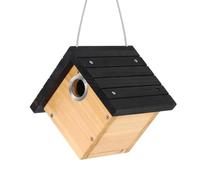 Wooden Bird House for Wrens Sparrows Outdoor Garden Nesting Cottage