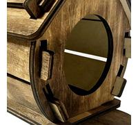 Wooden Bird House - Sturdy Hanging Nesting Box, Natural Wood Outdoor Shelter, Weather Resistant Garden Decor for Bluebirds Sparrows | for Backyard Yard Patio Porch Tree Birdwatching