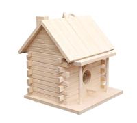 Wooden Bird Houses, Hangable Breeding Box Parrots, Lovebird Nesting Box, Sturdy Outdoor Birdhouse, Weather Resistant and Ventilated, Ideal for Garden, Yard Decoration
