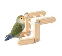 Wooden Bird Ladder - Adjustable Parrot Climbing Bridge, Natural Chew Toy | Cage Accessory Ladder For Budgies, Conures, Cockatiels, Interactive Play and Exercise Indoor Outdoor Enrichment