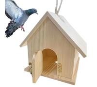 Wooden Bird Nest for Outdoors with Feeder Box and Pole, Pet Cottage for Hummingbirds, and Wild Birds, 6,89 x 7,17 x 6,77 pulgadas Decorative Birdhouse for Garden, and Yard