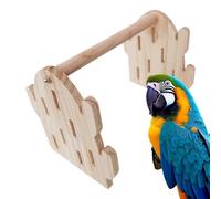 Wooden Bird Perch, Sturdy Parrot Stand, Comfortable, Stable Material, Easy Assembly, (5.12x5.91x7.09 Inches), Perfect For Providing Birds with A Fun and Secure