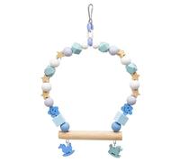 Wooden Bird Swing, Chewing Standing Perch Swings, Rocking Gym for Cockatiel, Lovebird, Budgie, Bird Cage Accessories to Balance, Ejercise and Training, 18 cm