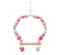 Wooden Bird Swing, Chewing Standing Perch Swings, Rocking Gym for Cockatiel, Lovebird, Budgie, Bird Cage Accessories to Balance, Exercise and Training, 18cm/7.09inch