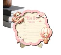 Wooden Birth Sign, Writable Data Recording Prop, Birth Stats Display Sign, Keepsake Board, Nursery Mantel Nightstand Room Decor Gift For Parents Grandparents Expecting Mother Use