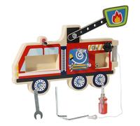 Wooden Board Screw Toy, 12.4x7.28 Inches Enlightenment Board with Tool Set, Polished Learning Puzzle, Educational Sensory with Smooth Build, Skill Toy for Kindergarten and Home