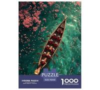 Wooden Boats and Floress Puzzle 1000 Piezas Rompecabezas DIY, Pasatiempo Creativo, Regalo, Diversión Rompecabezas para Adultos, Juego Educativo, Desafío Clásicos70x50cm/1000pcs