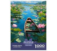 Wooden Boats and Floress Puzzle 1000 Piezas Rompecabezas DIY, Pasatiempo Creativo, Regalo, Diversión Rompecabezas Familiar Clásicos para Adultos Y Niños A Partir70x50cm/1000pcs