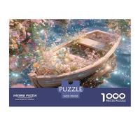 Wooden Boats and Floress Puzzle De 1000 Piezas para Adultos Rompecabezas Divertidos De Animales para Hombres Y Mujeres Rompecabezas 1000 Piezas Juego Educativo Desafío70x50cm/1000pcs