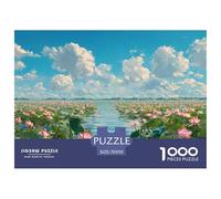 Wooden Boats and Floress Puzzle De 1000 Piezas para Adultos Rompecabezas DIY, Pasatiempo Creativo, Regalo, Diversión Rompecabezas para Adultos, Juego Educativo70x50cm/1000pcs