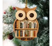 Wooden Book Ornaments - Animal Tree Decor,Personalized 3D Book Ornaments,Creative Party Pieces with Festive Charm, Bookish Decor Gifts for Librarian, Bookworm, Teacher, Bookclub