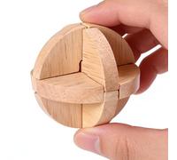 Wooden Brain Teaser Puzzles | Interlocking Educational Ball | 3D Puzzles Kids Interlocking Toys | for Child Teens Adults Home School Classroom Travel Birthday Party